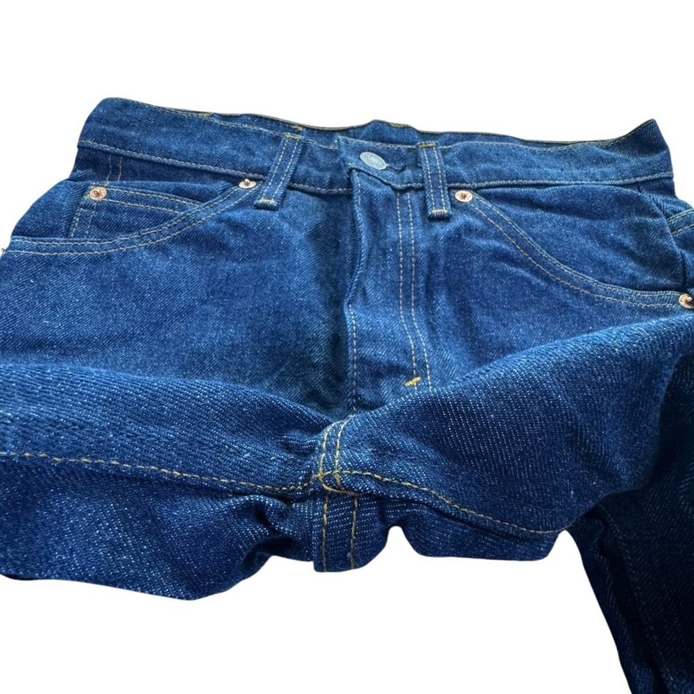 Vintage Levi's 20505 Orange Tab Made USA Jeans W29 L34 Dark Wash Straight Leg - Picture 3 of 16